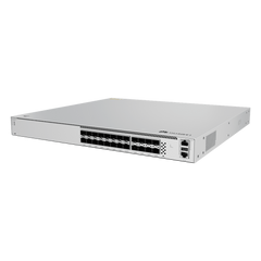 Switch eKit Core para Fibra Óptica Administrable Capa 3 / 16 puertos SFP 10 Gbps + 8 Puertos SFP28 25 Gbps / Capacidad de Conmutación 1,120 Gbit/s / Gestión Gratuita desde la Nube / Libre de Licenciamiento / Ruteo Dinamico (RIP, OSPF, IS-