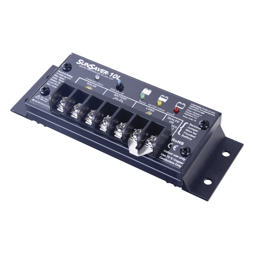 Controlador de Carga Solar SunSaver PWM 20 A / 12 VCC / Encapsulado Epóxico / Clase 1 Div 2 / Compensación de Temperatura