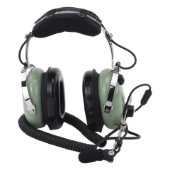 Auriculares de aviación, con micrófono, sobre la cabeza, helicóptero