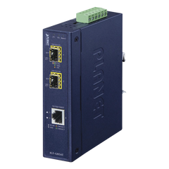 Convertidor de Medios Industrial de 1 Puerto Ethernet 10/100/1000 Base-T a 2 Puertos SFP 100/1000/2500 Base-X