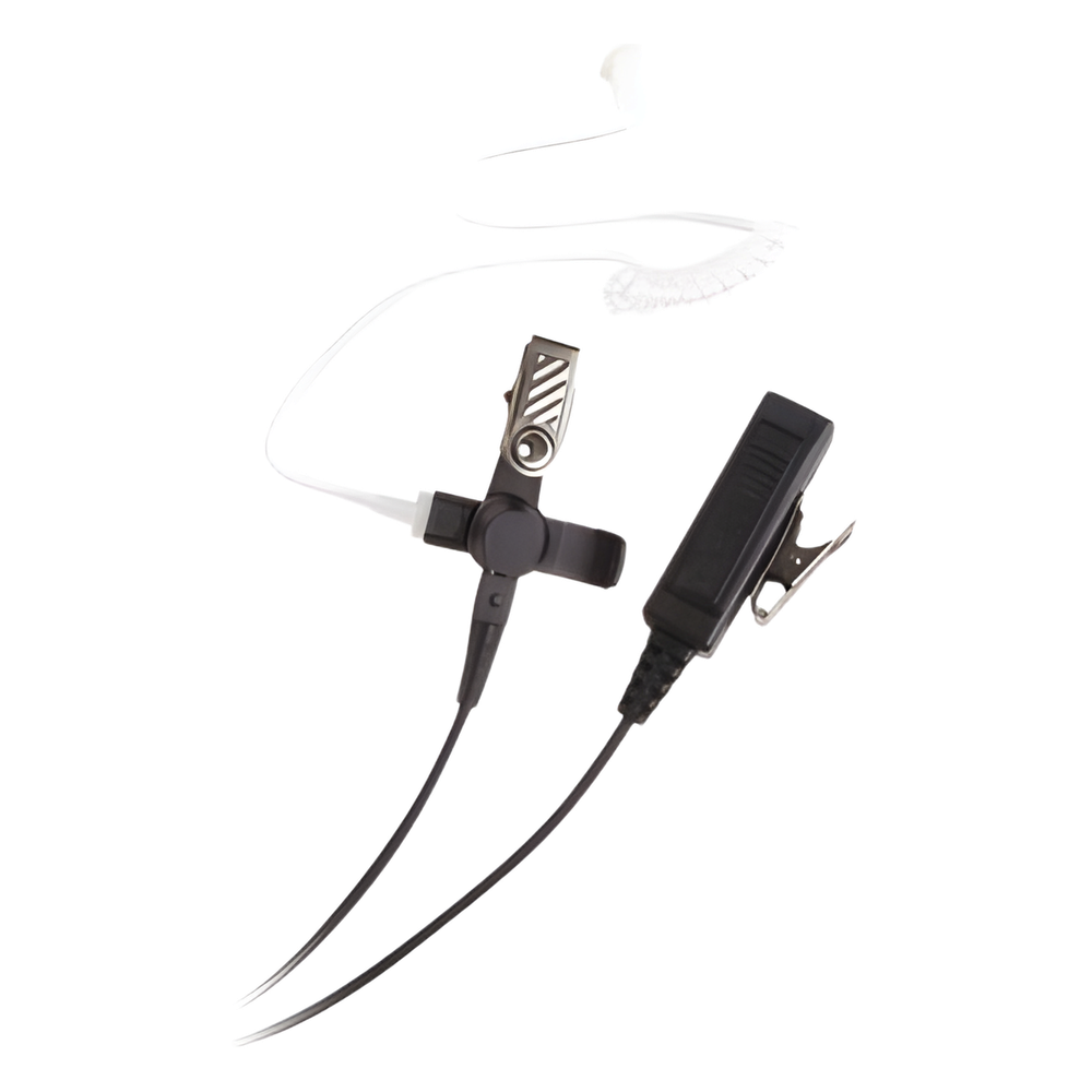 Micrófono - audífono de dos hilos con tubo acústico de grado médico con conector multipin para HYTERA y TELOX