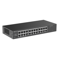 Switch no administrable, con 24 puertos Gigabit, Visible en la Topología