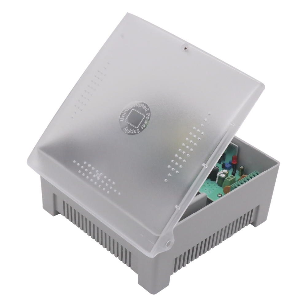 Fuente de Poder con Gabinete de 4 Salidas de 11 - 15 Vcc / 5 Amper /  Voltaje de Entrada: 96 - 264 Vca / Soporta Protección contra Sobrecorriente de Salida, Protección contra Cortocircuito / Led Indicador