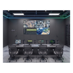 Kit Videowall 2x2 / 4 Pantallas 55" Full HD / Decodificador 16CH 4K / Base de Piso / Hikvision