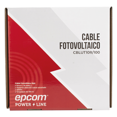 Cable Fotovoltaico Rojo / Cobre Estañado / 6 mm² (10 AWG) / 2000V / Rollo 100m / UL 4703 y TUV