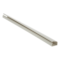 Canaleta LD10 de PVC rígido, con cinta adhesiva para instalación sin herramientas, de 38.4 x 24 x 3048 mm, Color Blanco Mate