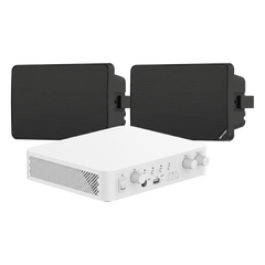 Kit de Audio | 70/100V | 2 Altavoces de pared | Bluetooth | Color Negro | Hik-Connect