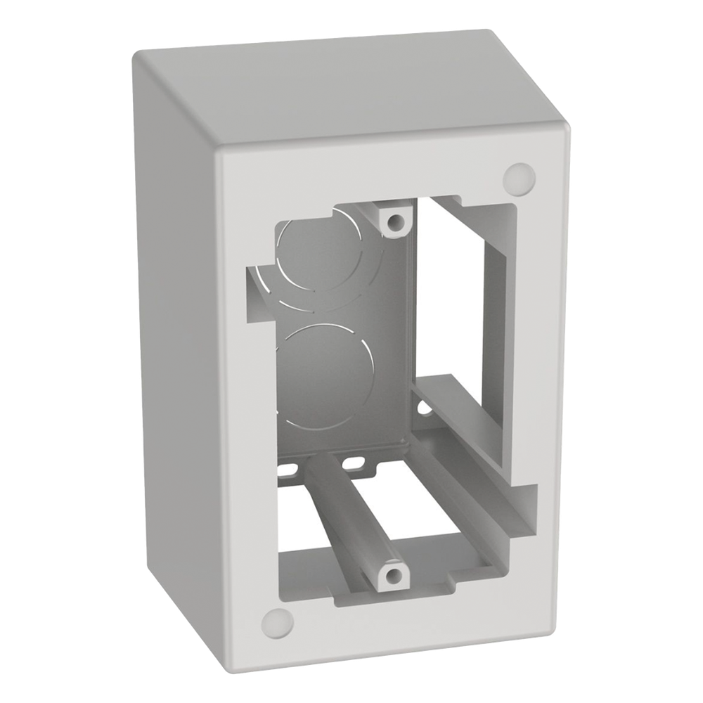 Caja de Pared Superficial de 1 Pieza, Uso Universal con Placas de Pared, con Cinta Adhesiva, Color Blanco