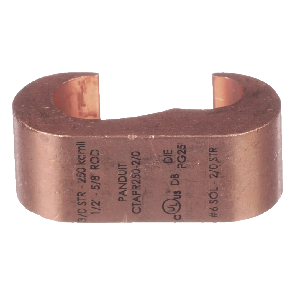 Conector de Conexión Tierra tipo "E" para Conductor de Cobre 6 Awg - 2Awg, 1 Pieza