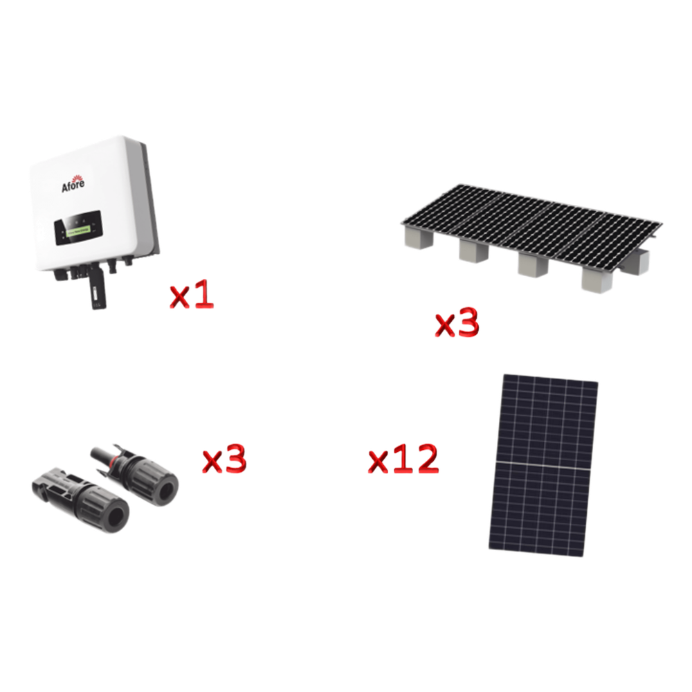 Kit Solar Interconexion  / 7kW  220Vca / Inversor AFORE / Montaje Incluido