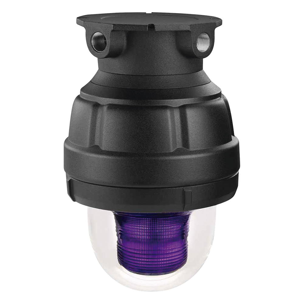 Luz de advertencia LED a prueba de explosion Homologado UL y cUL para Clase I, División 1, Grupo C y D; Clase I, División 2, Grupos A y B; Clase II, División 1, Grupos E, F y G; Clase III, Color Magenta a 24 VCD