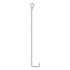 Ancla de Suelo con Ojo de Llave Ø 3/4" x 150 cm, Galvanizado por Inmersión en Caliente.