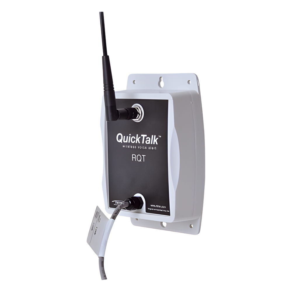 Transmisor de Alerta por Voz Inalámbrica / 2W UHF 450-470 MHz / 4 Entradas Programables / Mensajes de Voz Personalizables / 12.5 kHz / Policarbonato IP54