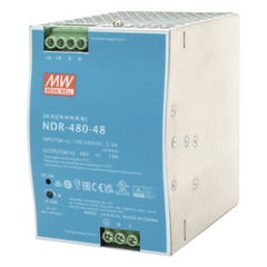 Fuente de Poder Industrial de 480W, salida 48 Vcc, para montaje en riel Din
