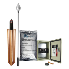Kit de Pararrayo con Punta en Aluminio con Diámetro de Protección de 160 metros.