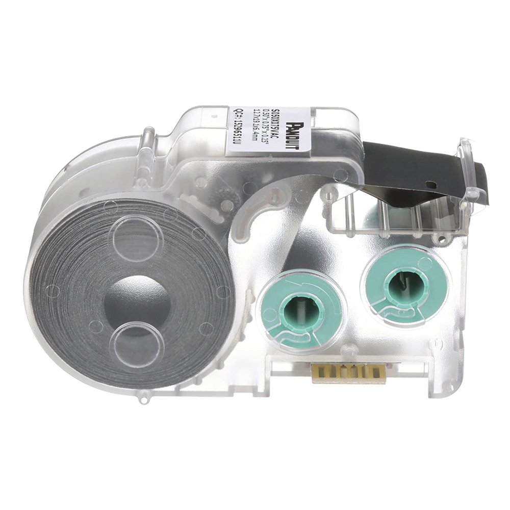 Casete de 350 Etiquetas Autolaminadas de 25.4 x 19.05 mm (1 x 0.75 pulgadas), para Cables de 2 a 4.1 mm (0.08 a 0.16 pulgadas) de Diámetro, Área de Impresión Color Blanco