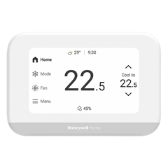 Termostato inteligente con pantalla táctil de 4.3 pulgadas, sensor de humedad, hasta 3H/2C bomba de calor, Wi-Fi, Bluetooth y Matter, color blanco