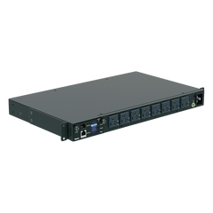 PDU Switchable y Monitoreable por Toma (MS) para Distribución de Energía, Enchufe de Entrada NEMA 5-15P, Con 8 Salidas 5-20R, Horizontal 19in, 120 Vca, 15 Amp, 1UR