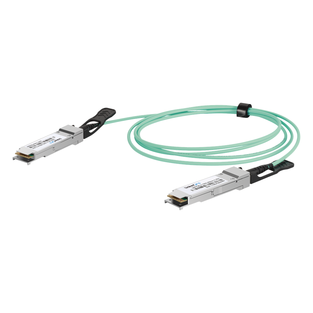Cable AOC QSFP28 de 100 Gbps a 100 Gbps / Cable de fibra óptica Activo / Longitud: 2 metros