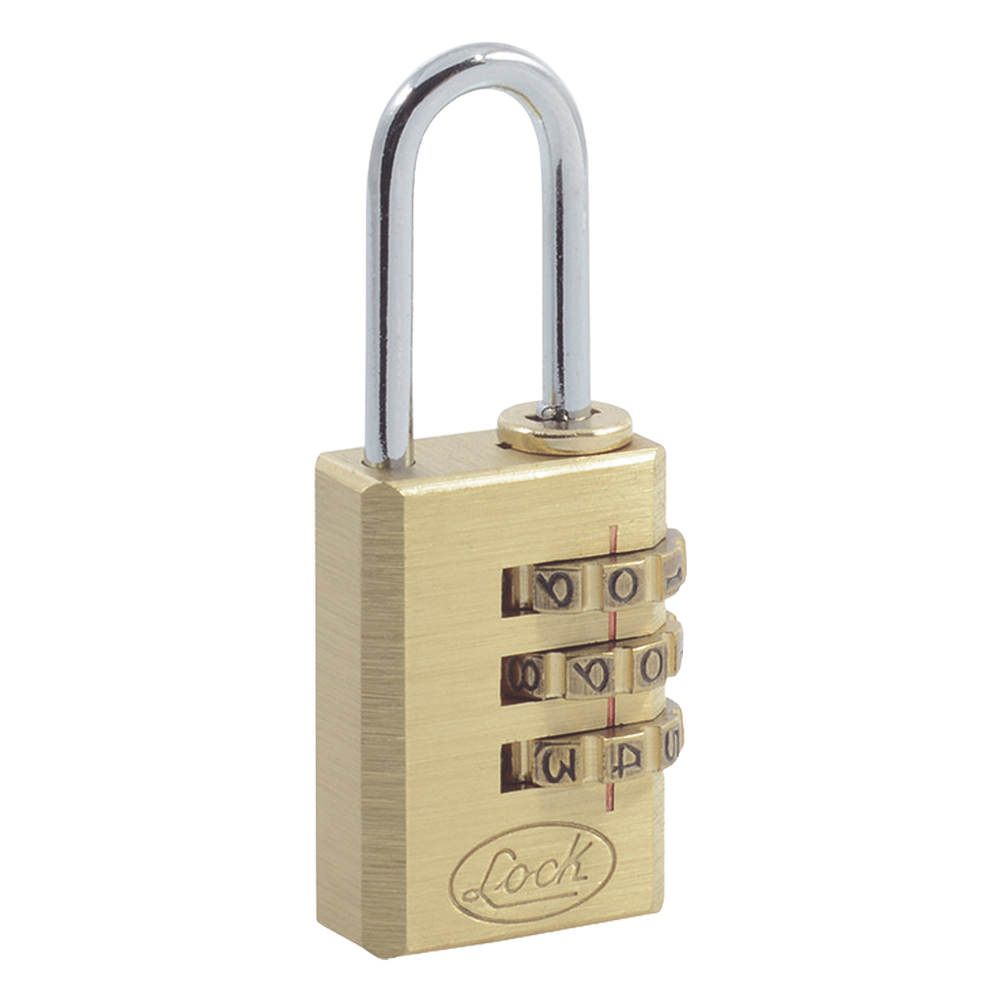Candado de Latón de Combinación Maletero Programable/ Medida 20 mm / Nivel de seguridad 3 / Discos Programables.