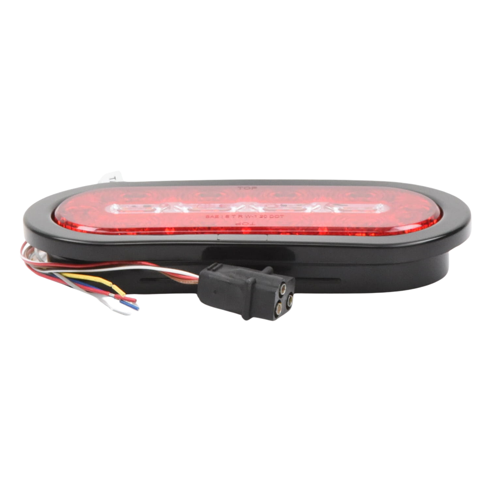 Plafon Ovalado Trasero de 18 LED, Rojo/Blanco/Ambar, 7.5 Pulgadas