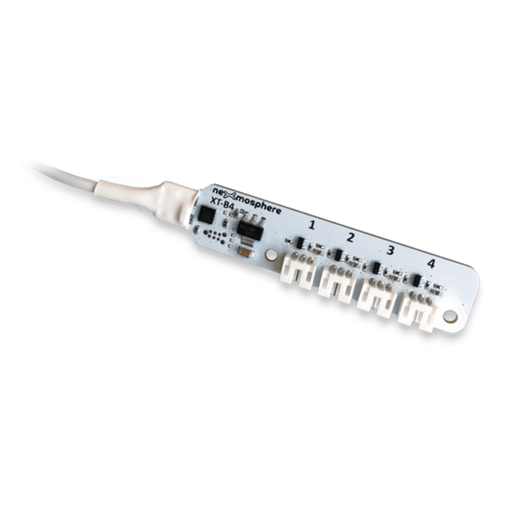 Interfaz de Botones Push XT-B4N6 / 4 Canales / Control LED 3.3V / 256 Combinaciones / X-talk / 82 mm / JST-PHR-3