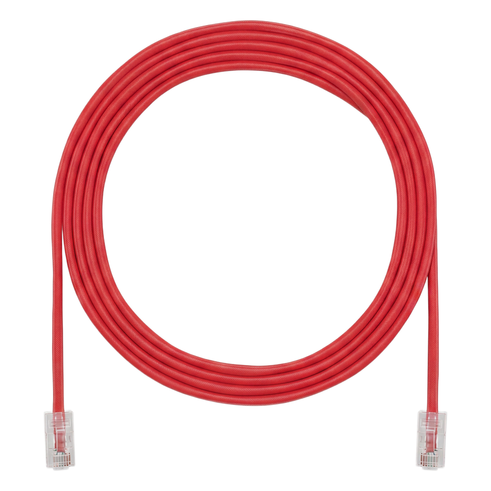 Cable de Parcheo UTP, Cat6A, 24 AWG, CM, Color Rojo, 6.71 Metros (22 Pies)