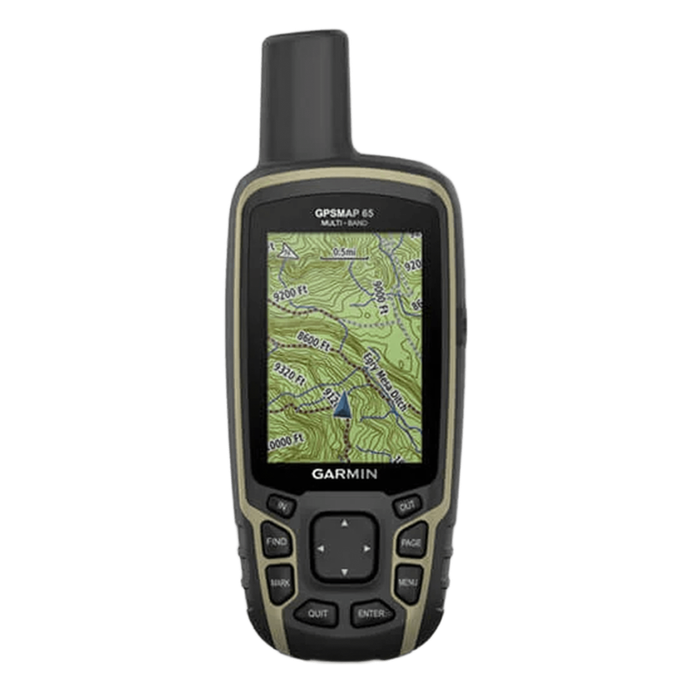 GPS Portátil GPSMAP 65 / con Pantalla a Color / Almacenamiento Interno de Hasta 5,000 Puntos / Memoria Interna de 16 GB / Resistente al Agua IPX7.