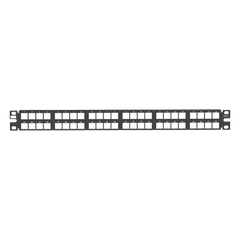 Panel de Parcheo Modular de Alta Densidad, Keystone (Sin Conectores), Identificación con Etiqueta Adhesiva, de 48 Puertos en 1 UR