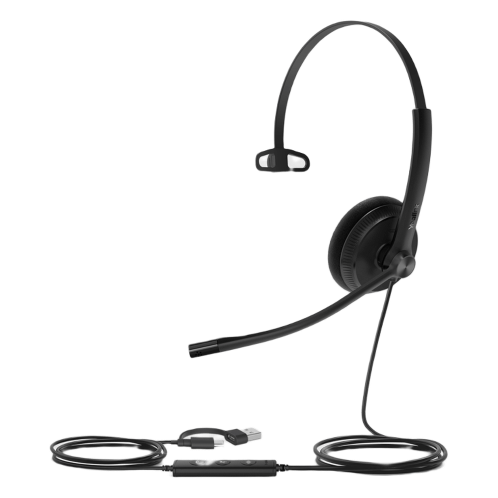 Yealink UH34 Lite Mono Professional con cancelación de ruido, USB-A, indicador de ocupado y listos para usar en centros de llamadas.