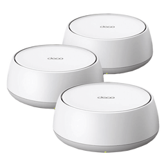 KIT 3 Routers Inalámbrico MESH Interior para Hogar / Doble Banda Wi-Fi 7 BE3600 Mbps / 2 Puerto 2.5 Gigabit WAN/LAN / 4 Antenas Internas / Operación Multi-Link MLO / Administración Mediante la App Deco (iOS, Android) / HomeShield