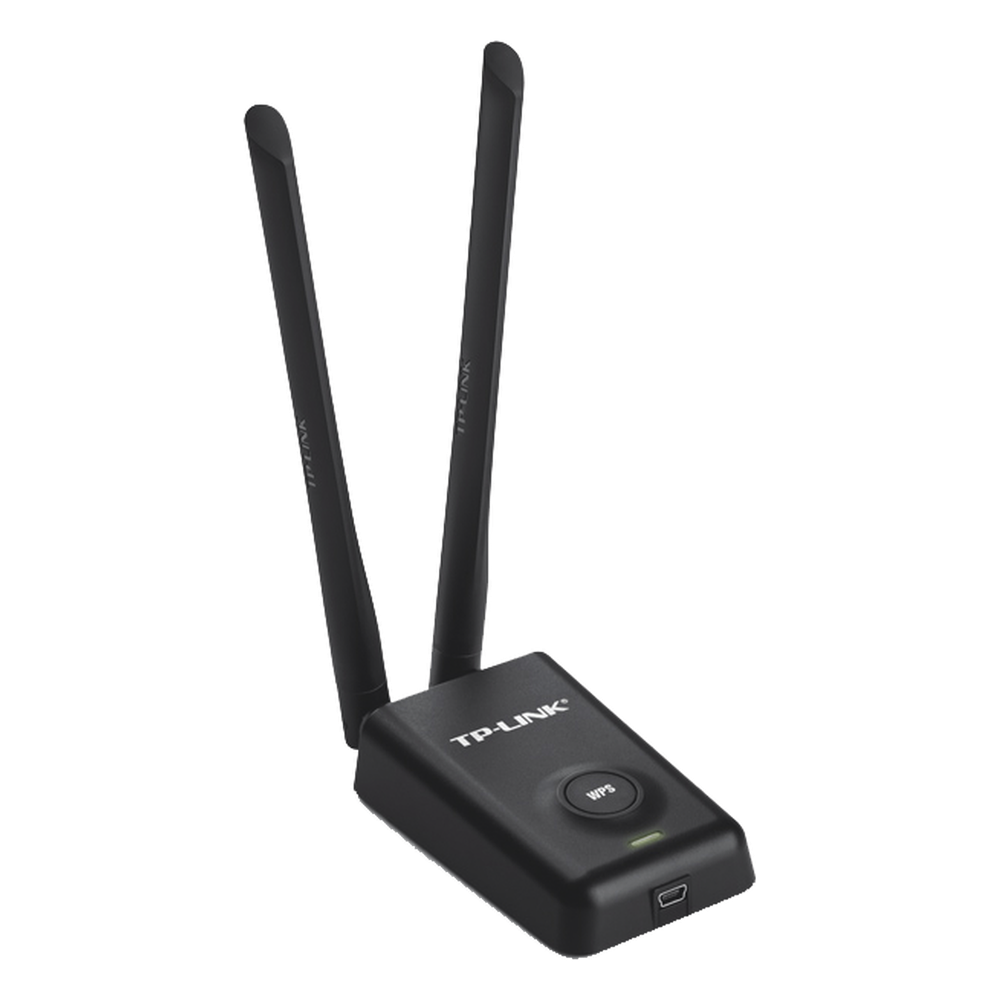 Adaptador de alta potencia USB  inalámbrico/ WiFi N 300 Mbps / Frecuencia de 2.4 GHz / 2 Antenas Externas de 5 dBi / Compatibilidad Windows y Linux
