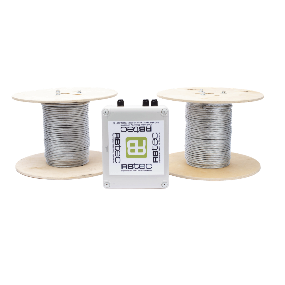 Kit IRONCLAD de Cable Sensor Perimetral Blindado / 150 m (492 ft) / 2 Zonas Independientes / Deteccion por Vibracion / Sin Falsas Alarmas / Tarjeta LPU400 / Calibracion por Software