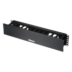 Organizador de Cables Horizontal PatchLink, Sencillo (Solo Frontal), Con Tapa Extendida, Para Rack de 19in, 2UR