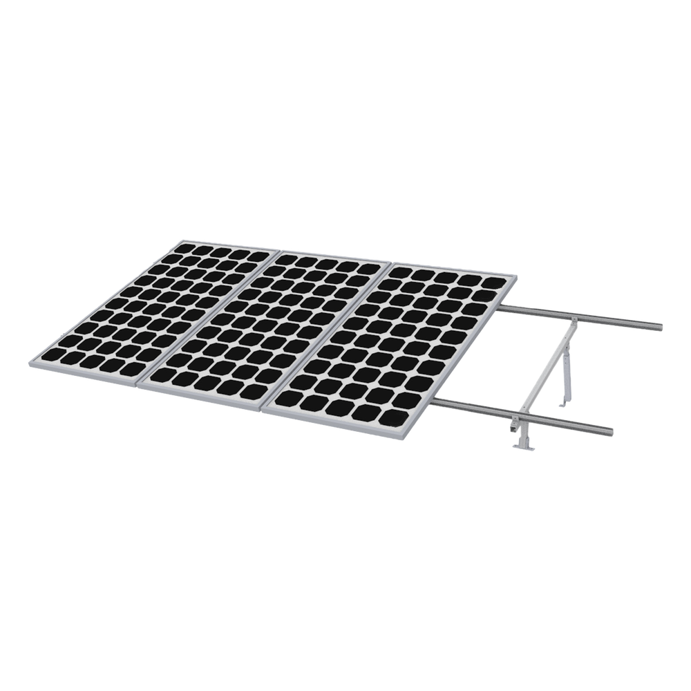Kit Montaje para Panel Solar, Riel 5 de 5.4m para 4 Módulos de Espesor de 35mm, Vel. de Viento Máx. 190km/h