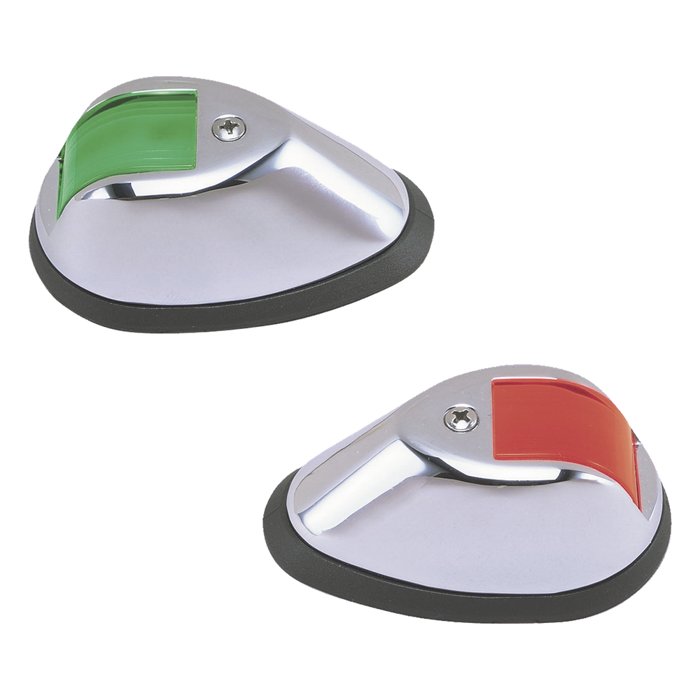Set de Luces Verticales PERKO 0254 / Bronce Cromado / USCG 2 Millas / 12 Vcd / Rojo y Verde / Embarcaciones a Motor Hasta 20 m (65.6 ft)