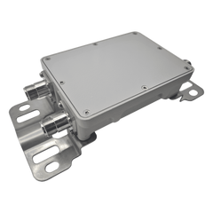 Combinador de Bandas de Dos Vías EP-COMB-2B / Rango de Frecuencia 698-960 MHz y 1710-2700 MHz / Bajo PIM / Alta Rechazo Fuera de Banda / Potencia Continua 300 W / Pico 800 W / Conectores N Hembra / IP40
