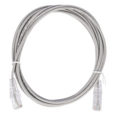 Cable de Parcheo Slim UTP Cat6 - 2 Metros (6.56 Pies) Gris Diámetro Reducido (28 AWG)