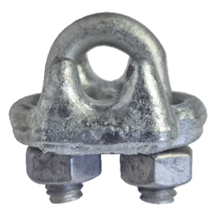 Nudo/ Perro/ Abrazadera Acero Forjado para Cable de 1/4" Galv. por Inmersión en Caliente.