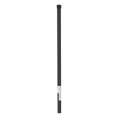 Poste de ESQUINA color Negro para Cerca Electrificada. Tubo Galvanizado cal. 18 de 1" Diam. y 0.8m Alto con Tapón, ideal para 3 aisladores