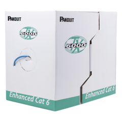 Bobina de Cable UTP 305 Metros (1000 Pies) de Cobre, TX6000™ PanNet, Reelex, Azul, Categoría 6 Mejorado (23 AWG), PVC (CM), de 4 Pares