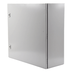Gabinete de Acero, Nema 4 -IP 66 de 60 x 60 x 25 cm con Platina y certificado UL.