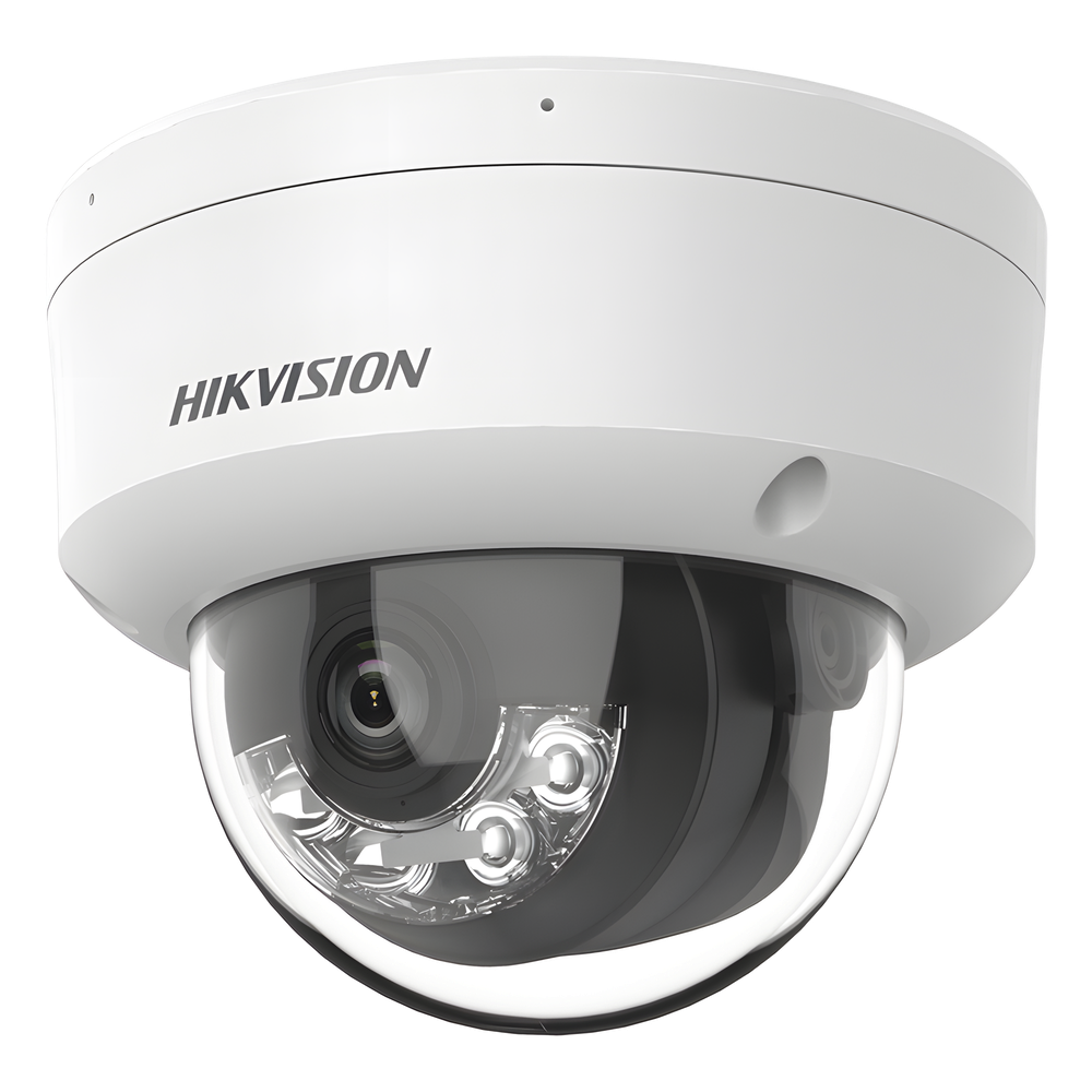 [Dual Light] Domo IP 6 Megapixel / Lente 2.8 mm / 30 mts IR + 30 mts Luz Blanca / Micrófono Integrado / Antivandálico IK08 / ACUSENSE Lite / Exterior IP67 / H.265 / PoE / ONVIF / Micro SD
