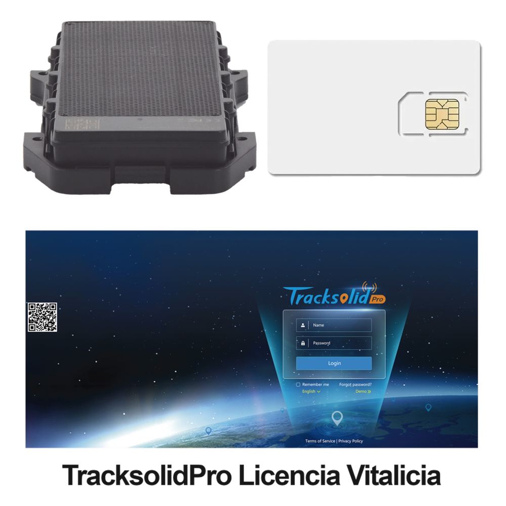 KIT Localizador 4G con carga solar / Semiautónomo / Rastreo de contenedores / Cajas de tráiler / Alarma de sabotaje audible / Incluye Licencia vitalicia VTSCX y SIM de datos SIM500MB2Y