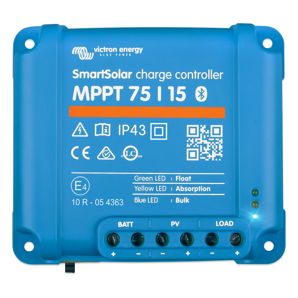 SmartSolar MPPT 75/15 / Controlador de Carga Solar MPPT 15A / 12/24 Vcc en baterías / IP43