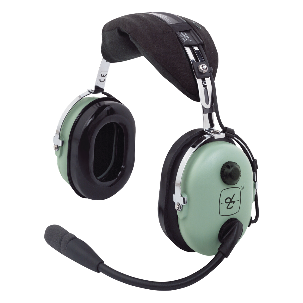 Auriculares de ala fija con atenuación de ruido pasivo para aviación general
