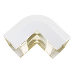Esquinero exterior, para uso con canaleta T70, Material PVC Rígido, Color Blanco Mate
