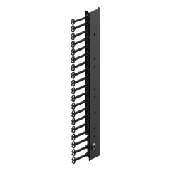 Organizador Vertical de Cables para Rack 45 UR (79 in) / Acero Negro RAL 9005 / Sección 95x208 mm (3.7x8.2 in) / Capacidad 726 Cables / Dedos cada 1.75 pulg / ProLine S1 HOFFMAN