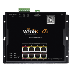 Switch L2 PoE Industrial / Administración Cloud Gratuita / 8 Puertos PoE af/at/bt 10/100/1000 Mbps / 2 Puertos SFP Gigabit / Máx Presupuesto PoE 145 W / Montaje Magnético - Riel DIN.