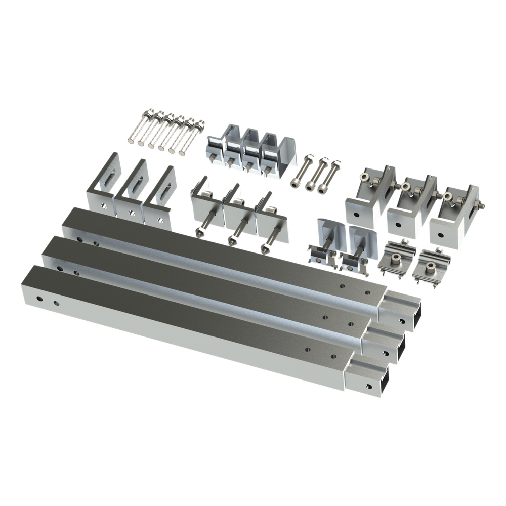 Caja de accesorios de aluminio  anodizado para montaje VEKTOR8R2700 , arreglo 1X2para techo